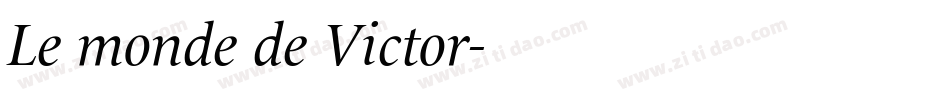 Le monde de Victor字体转换